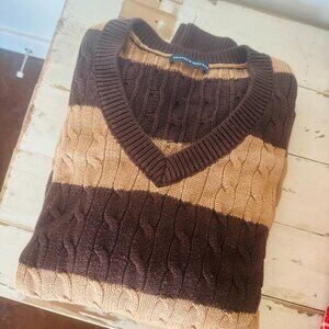 Brandy Melville Brown Striped Nikki Sweater
